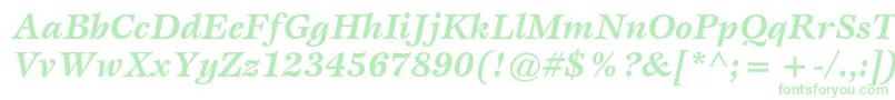 EspritstdBolditalic Font – Green Fonts on White Background