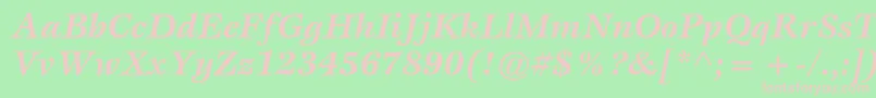 EspritstdBolditalic Font – Pink Fonts on Green Background