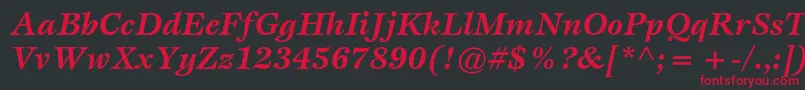 EspritstdBolditalic Font – Red Fonts on Black Background