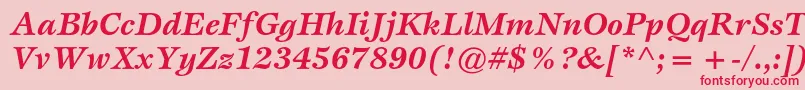 EspritstdBolditalic Font – Red Fonts on Pink Background