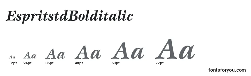 EspritstdBolditalic Font Sizes