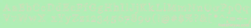 Indifference Font – Pink Fonts on Green Background