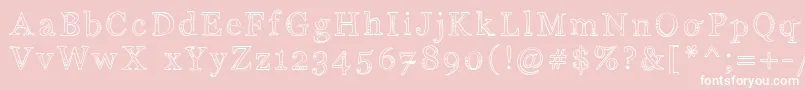 Indifference Font – White Fonts on Pink Background