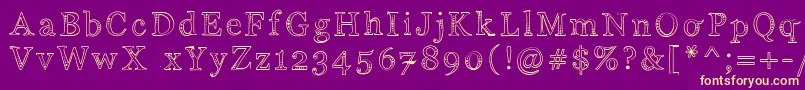 Indifference Font – Yellow Fonts on Purple Background