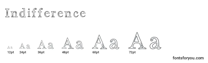 Indifference Font Sizes