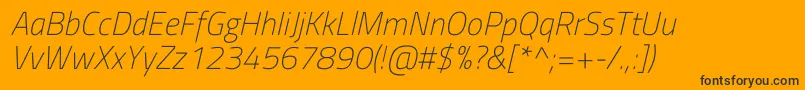 TitilliumwebExtralightitalic Font – Black Fonts on Orange Background