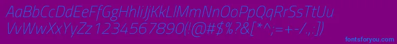 fuente TitilliumwebExtralightitalic – Fuentes Azules Sobre Fondo Morado