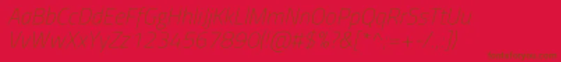 Подробнее о шрифте TitilliumwebExtralightitalic Шрифт TitilliumwebExtralightitalic – коричневые шрифты на красном фоне