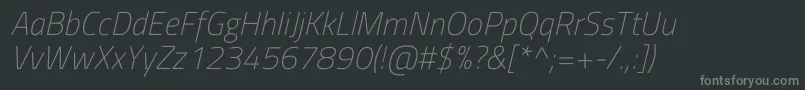 fuente TitilliumwebExtralightitalic – Fuentes Grises Sobre Fondo Negro