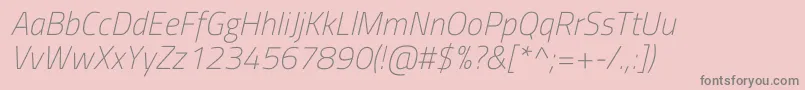 TitilliumwebExtralightitalic Font – Gray Fonts on Pink Background