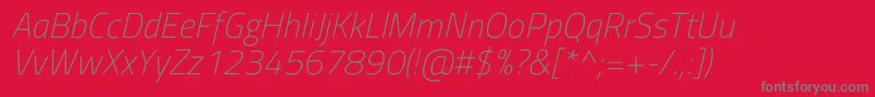 TitilliumwebExtralightitalic Font – Gray Fonts on Red Background