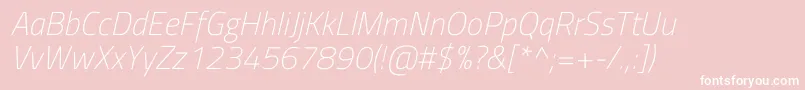 fuente TitilliumwebExtralightitalic – Fuentes Blancas Sobre Fondo Rosa