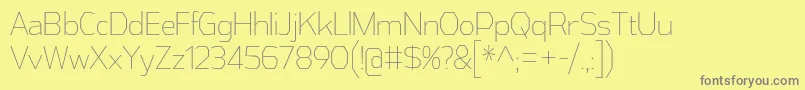 Шрифт AthabascaCdEl – серые шрифты на жёлтом фоне