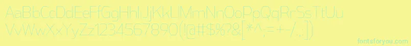 AthabascaCdEl-Schriftart – Grüne Schriften auf gelbem Hintergrund