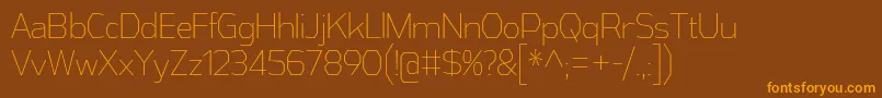 AthabascaCdEl Font – Orange Fonts on Brown Background