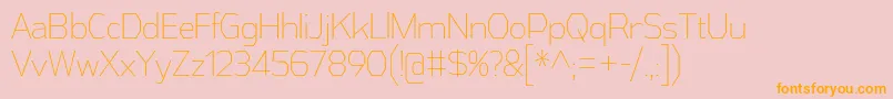 AthabascaCdEl Font – Orange Fonts on Pink Background