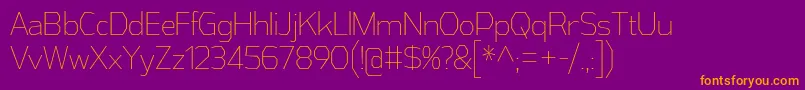 AthabascaCdEl Font – Orange Fonts on Purple Background