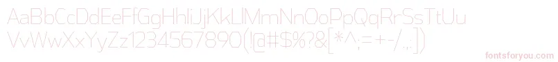 AthabascaCdEl Font – Pink Fonts on White Background