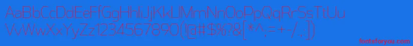 AthabascaCdEl Font – Red Fonts on Blue Background