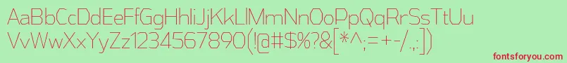 AthabascaCdEl Font – Red Fonts on Green Background