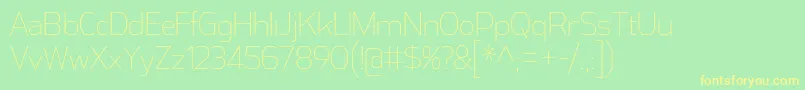 AthabascaCdEl Font – Yellow Fonts on Green Background