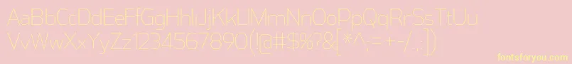 AthabascaCdEl Font – Yellow Fonts on Pink Background