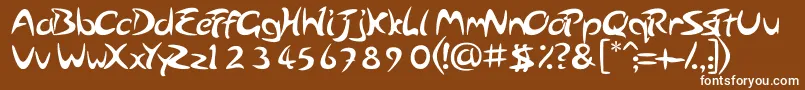 フォントArabolical – 茶色の背景に白い文字