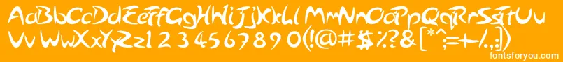 フォントArabolical – オレンジの背景に白い文字