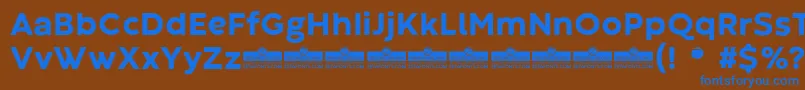 CodecWarmExtraboldTrial Font – Blue Fonts on Brown Background