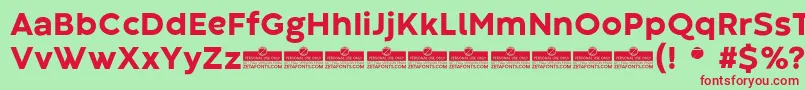 CodecWarmExtraboldTrial Font – Red Fonts on Green Background