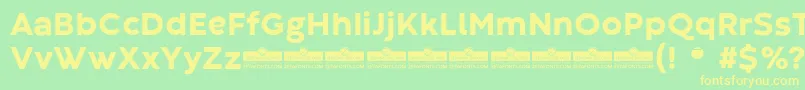 CodecWarmExtraboldTrial Font – Yellow Fonts on Green Background