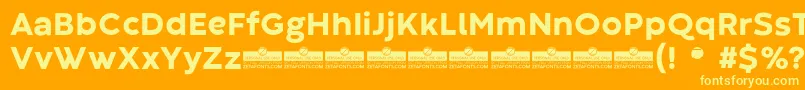 CodecWarmExtraboldTrial Font – Yellow Fonts on Orange Background