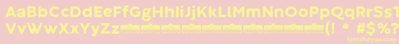 CodecWarmExtraboldTrial Font – Yellow Fonts on Pink Background