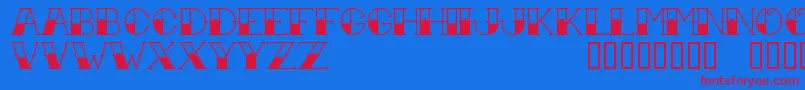 TattooInk Font – Red Fonts on Blue Background