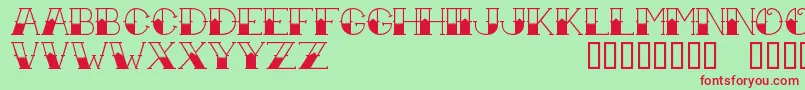 TattooInk Font – Red Fonts on Green Background