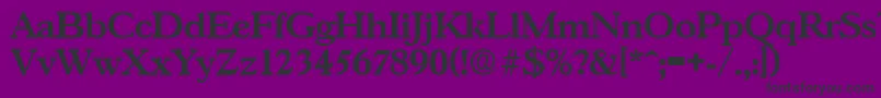 GascogneSerialBoldDb Font – Black Fonts on Purple Background