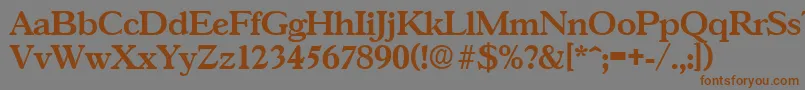 GascogneSerialBoldDb Font – Brown Fonts on Gray Background