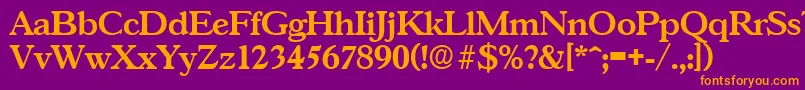 GascogneSerialBoldDb Font – Orange Fonts on Purple Background