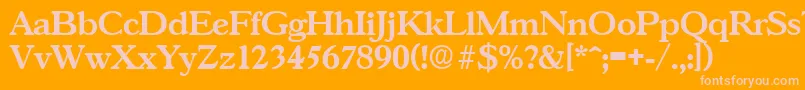 GascogneSerialBoldDb Font – Pink Fonts on Orange Background