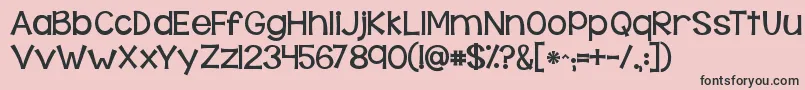 Kgbehindthesehazeleyes Font – Black Fonts on Pink Background