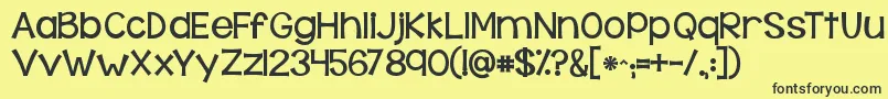 Kgbehindthesehazeleyes Font – Black Fonts on Yellow Background