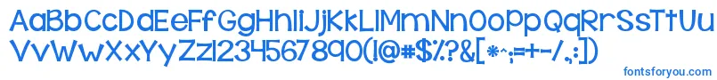 Kgbehindthesehazeleyes Font – Blue Fonts on White Background