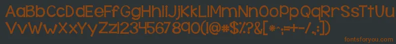 Kgbehindthesehazeleyes Font – Brown Fonts on Black Background