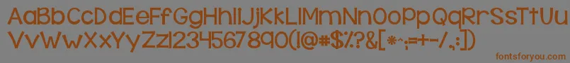 Kgbehindthesehazeleyes Font – Brown Fonts on Gray Background
