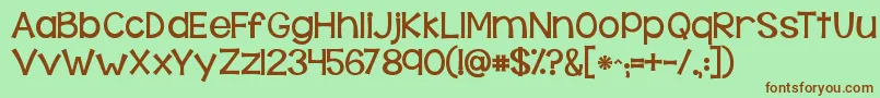 Kgbehindthesehazeleyes Font – Brown Fonts on Green Background