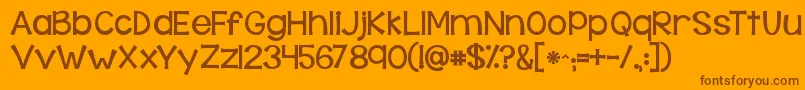 Kgbehindthesehazeleyes Font – Brown Fonts on Orange Background