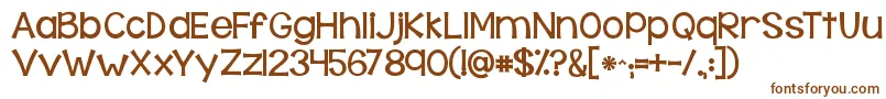 Шрифт Kgbehindthesehazeleyes – коричневые шрифты на белом фоне
