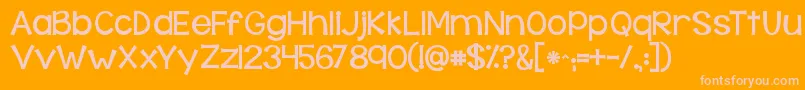 Kgbehindthesehazeleyes Font – Pink Fonts on Orange Background