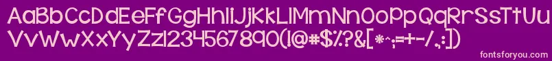 Kgbehindthesehazeleyes Font – Pink Fonts on Purple Background