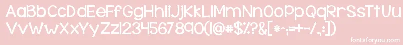 Kgbehindthesehazeleyes Font – White Fonts on Pink Background